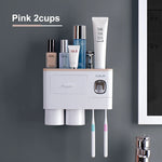 porte brosses dents adhésif moderne rangement dentifrice distributeur blanc or