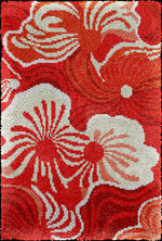 kit crochet laine tapis fleurs coussin coeur kit couture diy création maison moderne