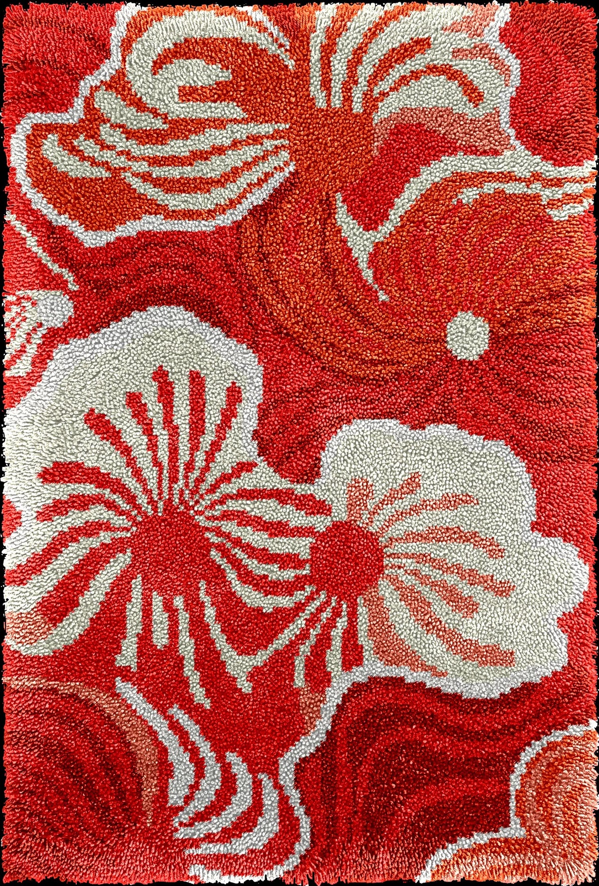 kit crochet laine tapis fleurs coussin coeur kit couture diy création maison moderne