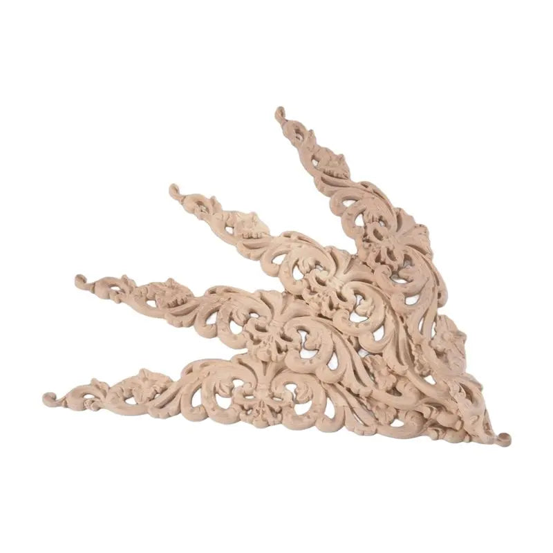 décalcomanie bois sculptée ornements floraux baroque adhésif décoration meuble non peinte 30cm 5,5cm