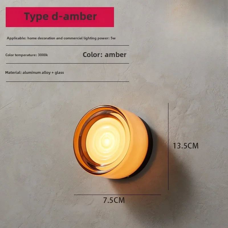 lampe murale moderne blanc orange marron rayures horizontales adhésif câbles certification led pvc