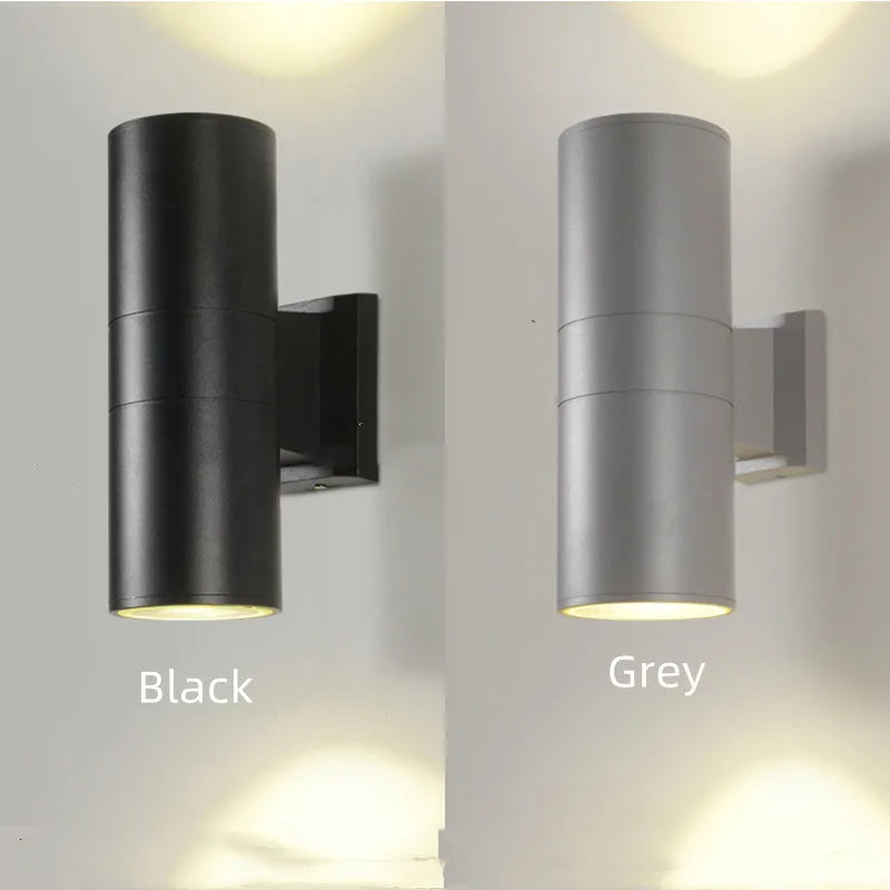 lampes murales extérieures led 6w 9w 18w noir gris contemporain minimalisteextérieur chemin porche