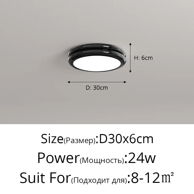 plafonnier led moderne blanc vert rouge noir 24w 30x6cm opacité