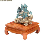 support bois sculpté base décoration asiatique traditionnelle stand plant pot holder figurine