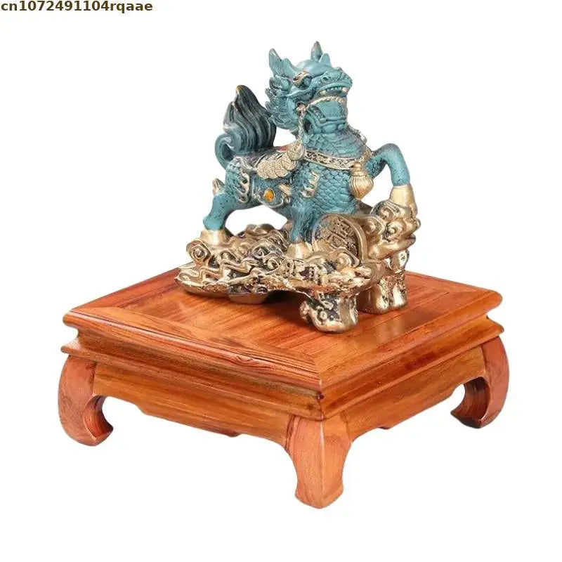 support bois sculpté base décoration asiatique traditionnelle stand plant pot holder figurine