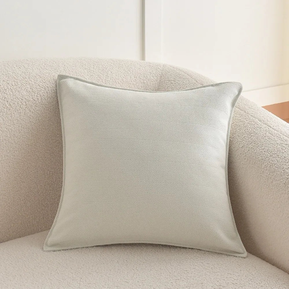 housses coussin carré polyester gris clair moderne non toxique 45x45cm fixations