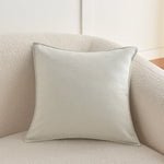 housses coussin carré polyester gris clair moderne non toxique 45x45cm fixations