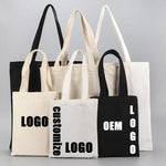 sac main toile réutilisable noir blanc beige classique uni opacité poignées respectueux environnement multifonction