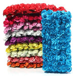 couronnes artificielles roses violet rouge bleu blanc jaunes intérieur décoration mariage anniversaire baby shower