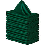 serviettes table vert foncé classiques satinées machine lavables 43cm 43cm restaurant maison