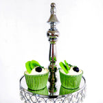 présentoir cupcakes or strass élégant support métal miroir classique desserts table basse service thé