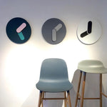 horloge murale moderne aiguille métal minimaliste face unique salon abstrait