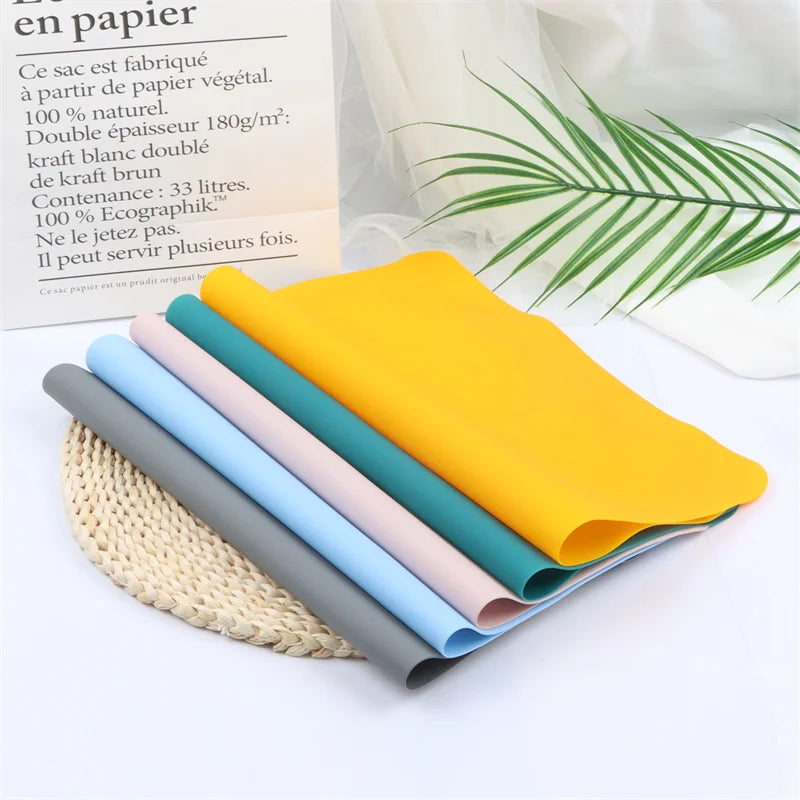 tapis silicone réutiliables 40x30cm bleu gris vert jaune rose moderne respectueux environnement