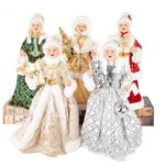 Figurine Mme Claus pailletée 48cm décoration Noël