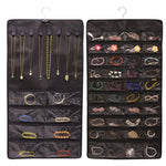 porte bijoux suspendu transparent moderne crochets grilles bagues boucles d'oreilles colliers montres cheveux beige