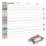 calendrier mural 2026 couleur motif cercle moderne adhésif marqueurs autocollants kawaii fonctionnel transparent opaque