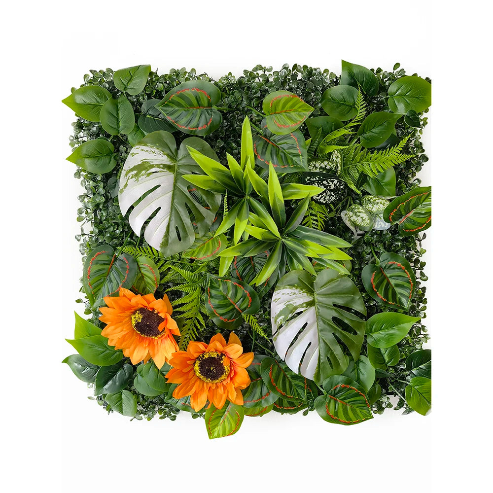 plantes artificielles herbe feuilles vertes rouge naturel decoration exterieur accrochable variées veines rouges