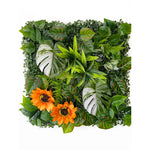 plantes artificielles herbe feuilles vertes rouge naturel decoration exterieur accrochable variées veines rouges