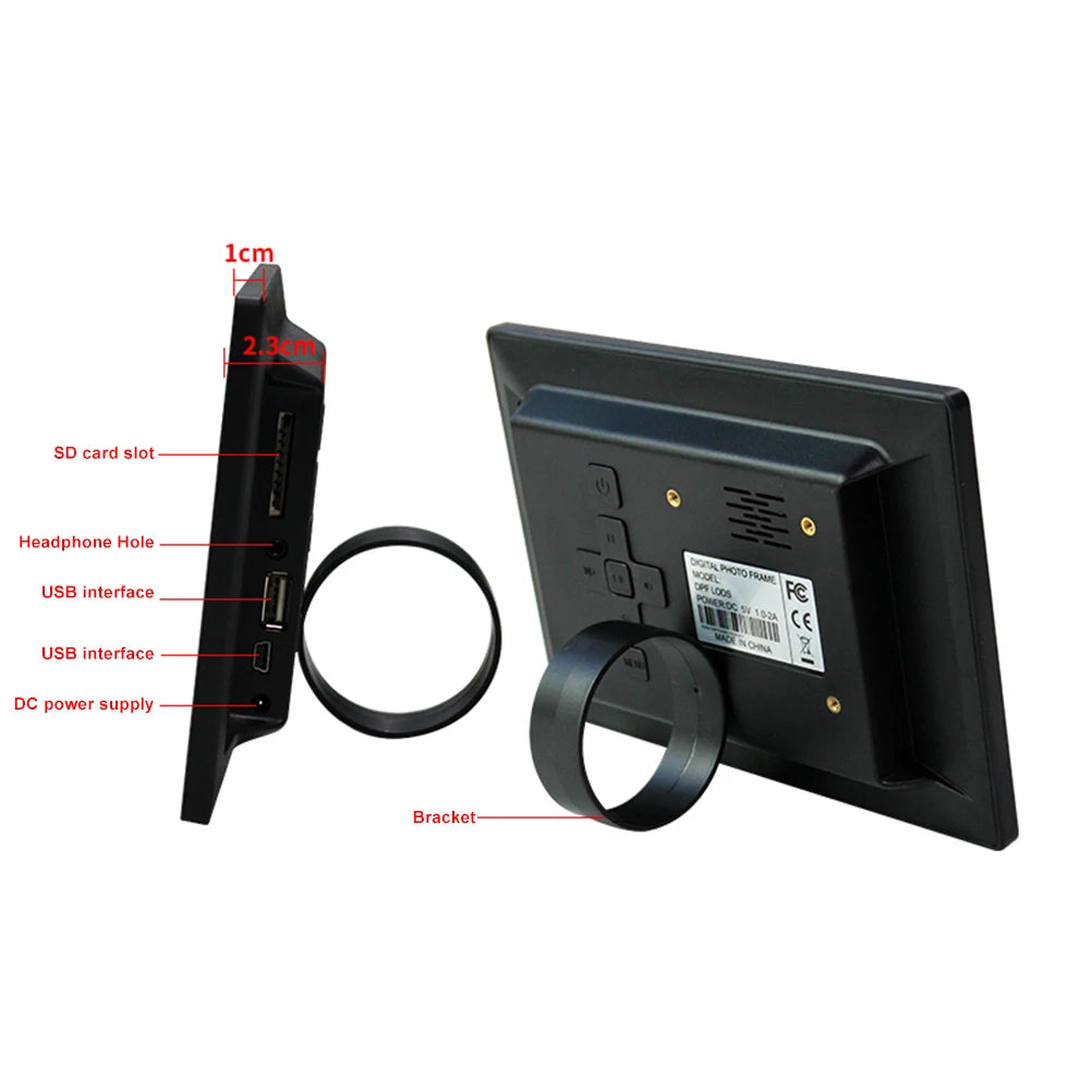 Interface de contrôle du cadre photo numérique avec télécommande incluse