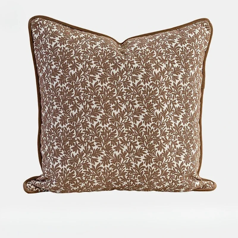 coussin carré brodé abstrait contemporain gris beige doré texture opaques décoration maison voiture 45x45cm