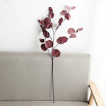 décoration intérieure branche artificielle feuilles rondes couleur automne naturelle minimaliste 87cm