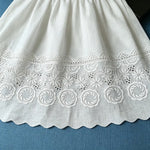 dentelle brodée blanche motif floral robe élégante coton polyester bord festonné solvable eau decoration
