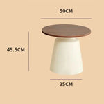 table basse moderne minimaliste bois rond marocain artificial board centralisée
