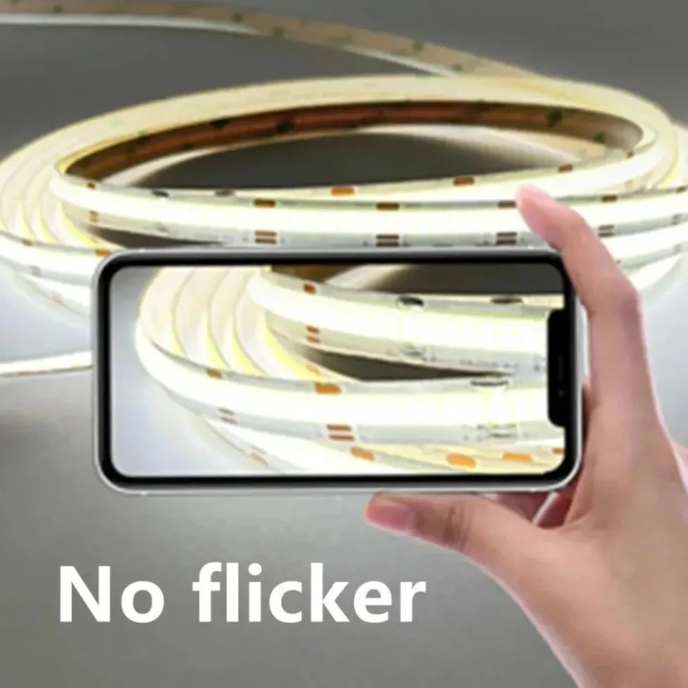 ruban led cob 24v dimmable cct blanc chaud neutre froid flexible adhésif linéaire