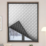 rideau gris quilté moderne isolation thermique hiver fenêtre chambre coucher
