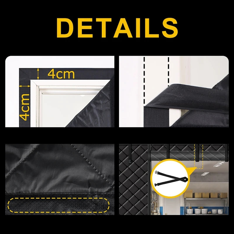 Détail tissu Oxford épais rideau coupe-vent