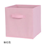 boîtes rangement pliables tissu uni moderne rose clair beige noir jaune vert violet gris