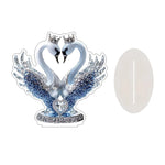 figurines decoratives animaux elements religieux luxueux base transparente effet scintillant motifs floraux