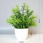plantes artificielles vertes modernes décoration intérieure extérieure pot blanc feuilles fines exposition ordinateur