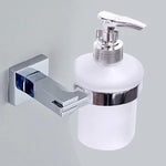 accessoires salle bain chrome moderne barre serviettes porte papier rangement brosses dents contemporain fixations