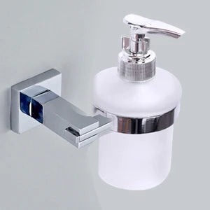 accessoires salle bain chrome moderne barre serviettes porte papier rangement brosses dents contemporain fixations