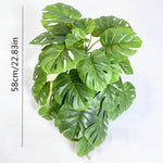 plantes artificielles feuilles vertes modernes sans pot extérieures 58cm 50cm
