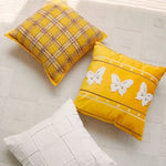 housse coussin fleurs jaunes polyester nordic moderne décoration canapé maison voiture 45x45cm 30x50cm
