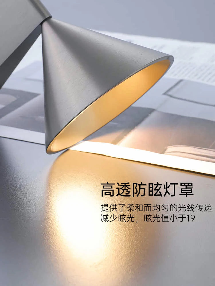 lampe table moderne argent noir abat jour mat led éclairage chambre salle manger étude