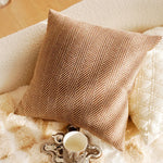coussins patchwork marron beige motifs géométriques imprimé léopard contemporain polyester coton respectueux environnement non