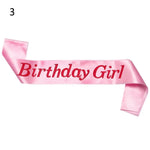 rubans fête anniversaire fille lettres birthday girl rouge violet noir festive