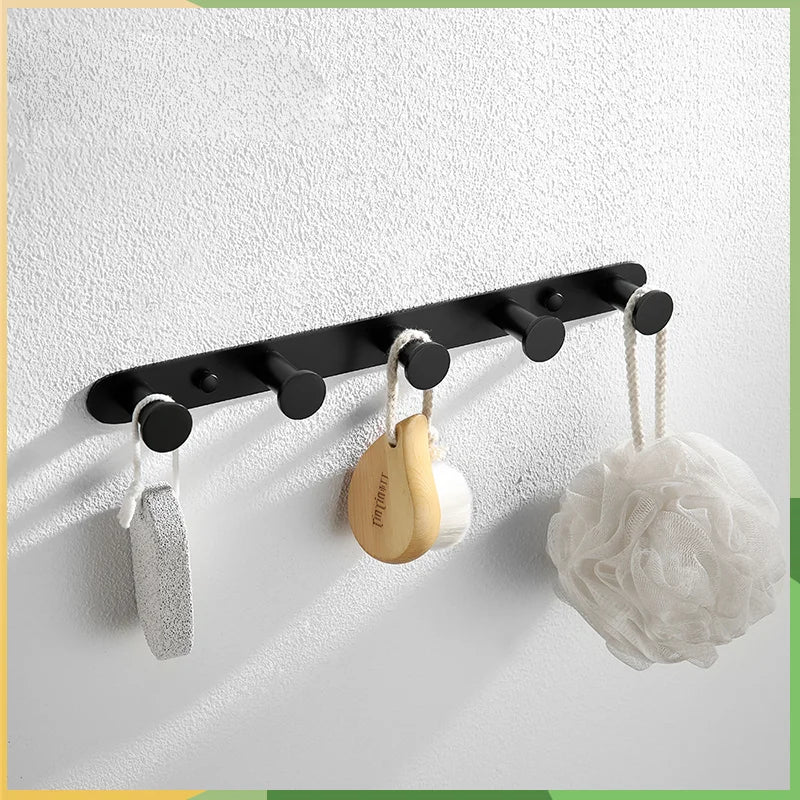 accessoires salle bain porte serviettes noir mat moderne barre serviettes porte savon hygiénique crochets