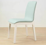 chaises salle manger moderne bois PU gris clair vert menthe rouge brique blanc minimaliste