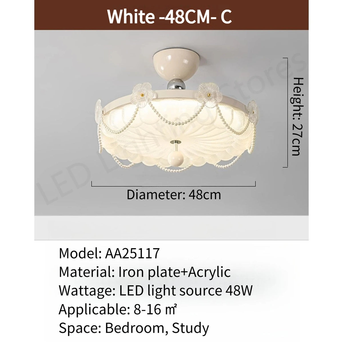 lampe classique marron blanc chaînes dorées texture tissu éclairage romantique chambre enfant