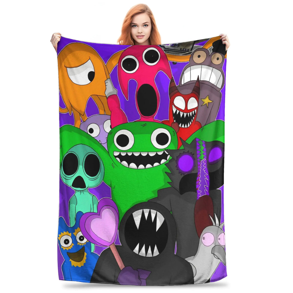 couverture multicolore dessins animés moderne anti boulochage polyester portable hiver été 80x60in 60x50in 50x40in