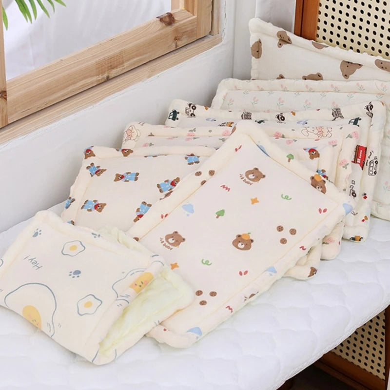 oreiller bébé coton animal motif nuages étoiles gaufré doux multifonctionneau quatre saisons