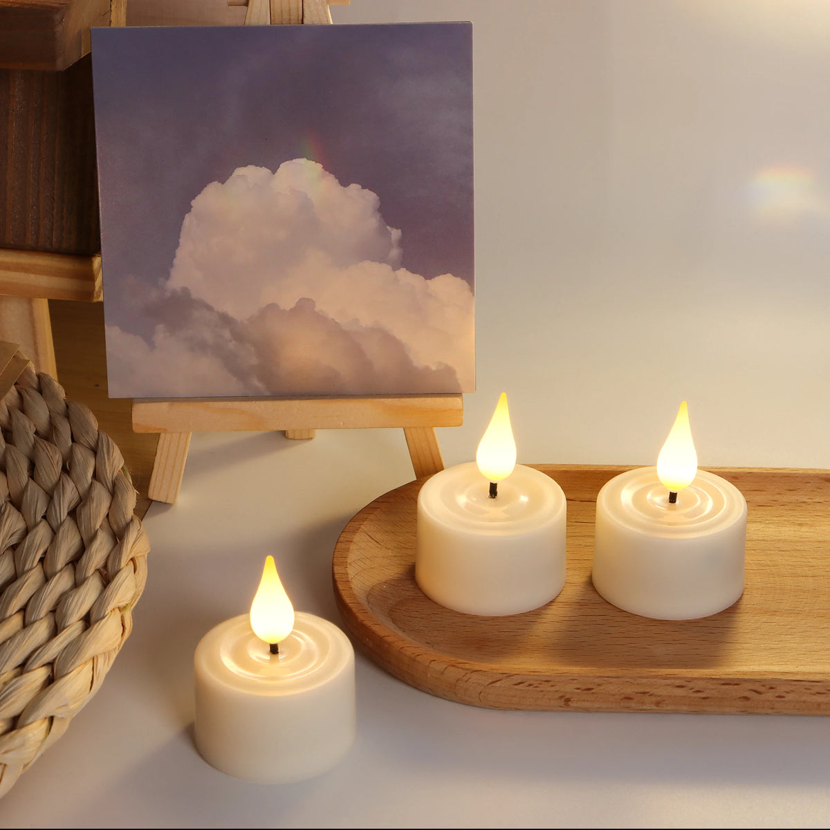 bougies led rechargeables blanc modernes télécommande chargeur usb inclusion adhésif minimaliste decorationintérieur