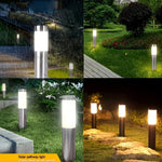 lampes solaires argentées éclairage extérieur moderne facile ip65 protection solaire