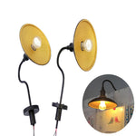 Applique murale LED miniature en métal blanc chaud pour diorama