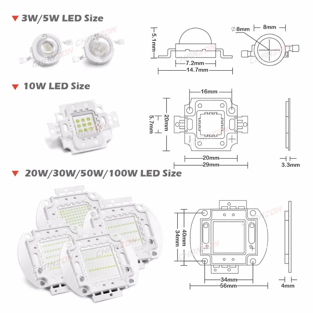 ampoules led cyan 490nm blanc diodes modernes 3w 5w 10w 20w 30w 50w 100w