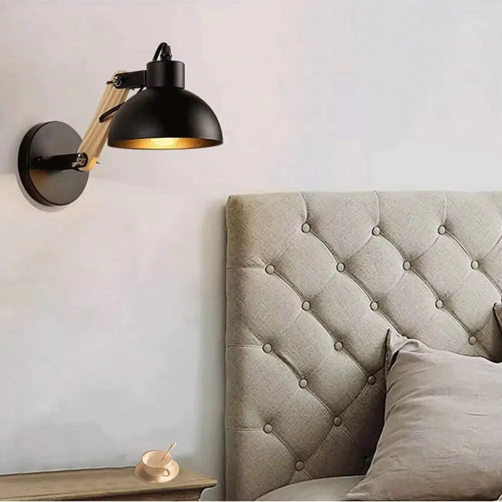 lampe murale moderne articulée métal blanc fixée mur sans ampoule entrée chambre coucher